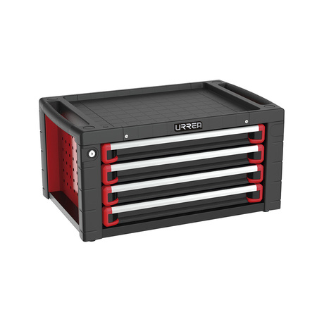 URREA HD-Series Top Chest/Cabinet, 4 Drawer, Black, Steel, 28 in W HD28S4